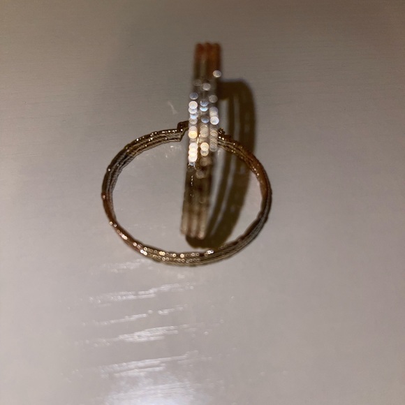 Medium size Gold Plated Hoop earrings. Multicolored. - Picture 3 of 3